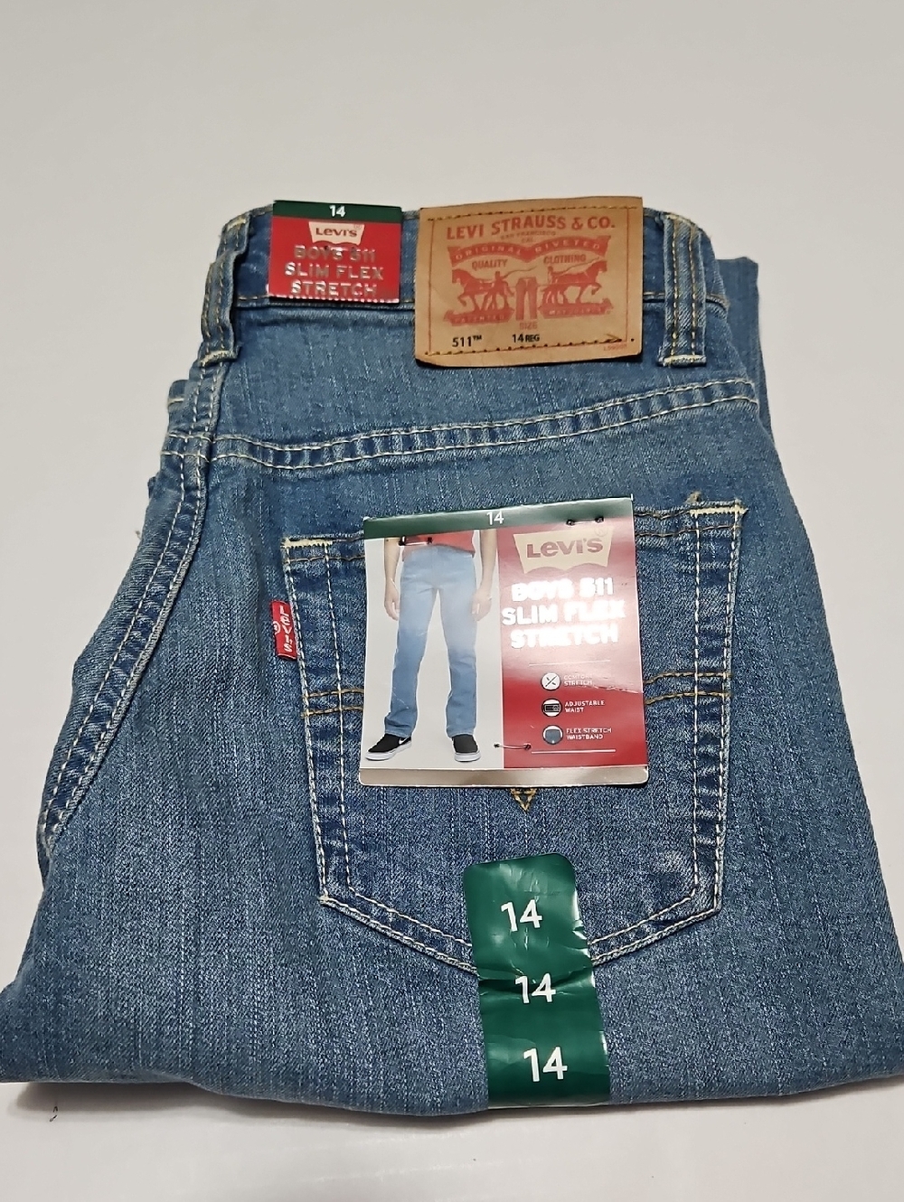 Levi's Slim Flex Stretch Boy's 511 Jeans - Blue Size 14R 28×29